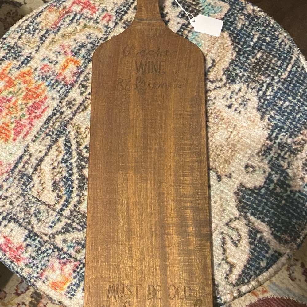 Wood cheese cutting board Primitives by Kathy Must Be Old to Be Good New 1